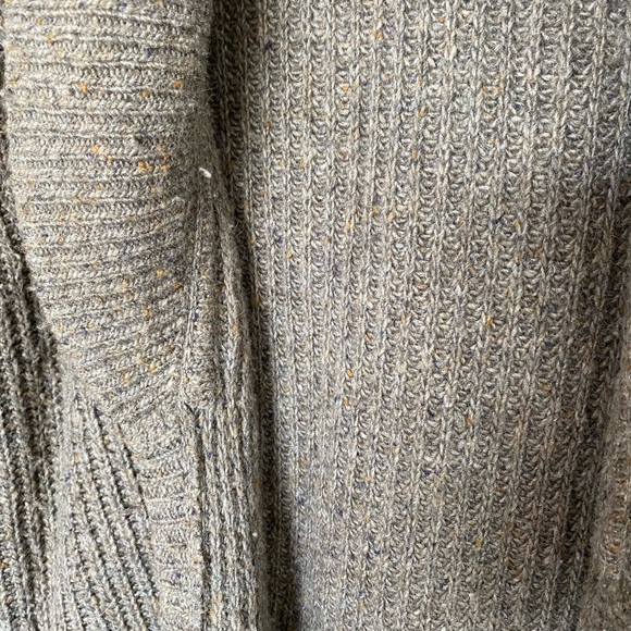 ROOTS Long gorgeous cozy tweed wool open sweater cardigan - Picture 3 of 4